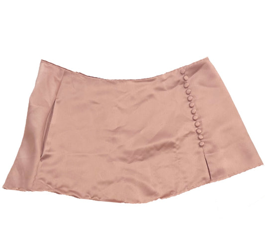 champagne pink mini skirt